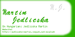 martin jedlicska business card